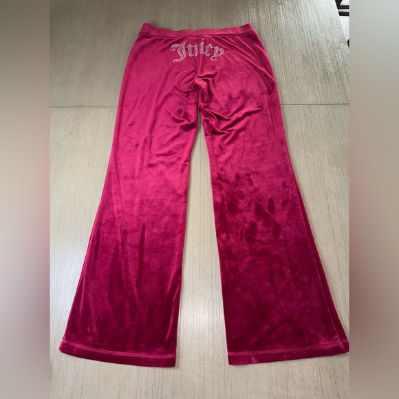 Juicy Couture Velvet Pants in Deep Pink - Picture 4 of 7